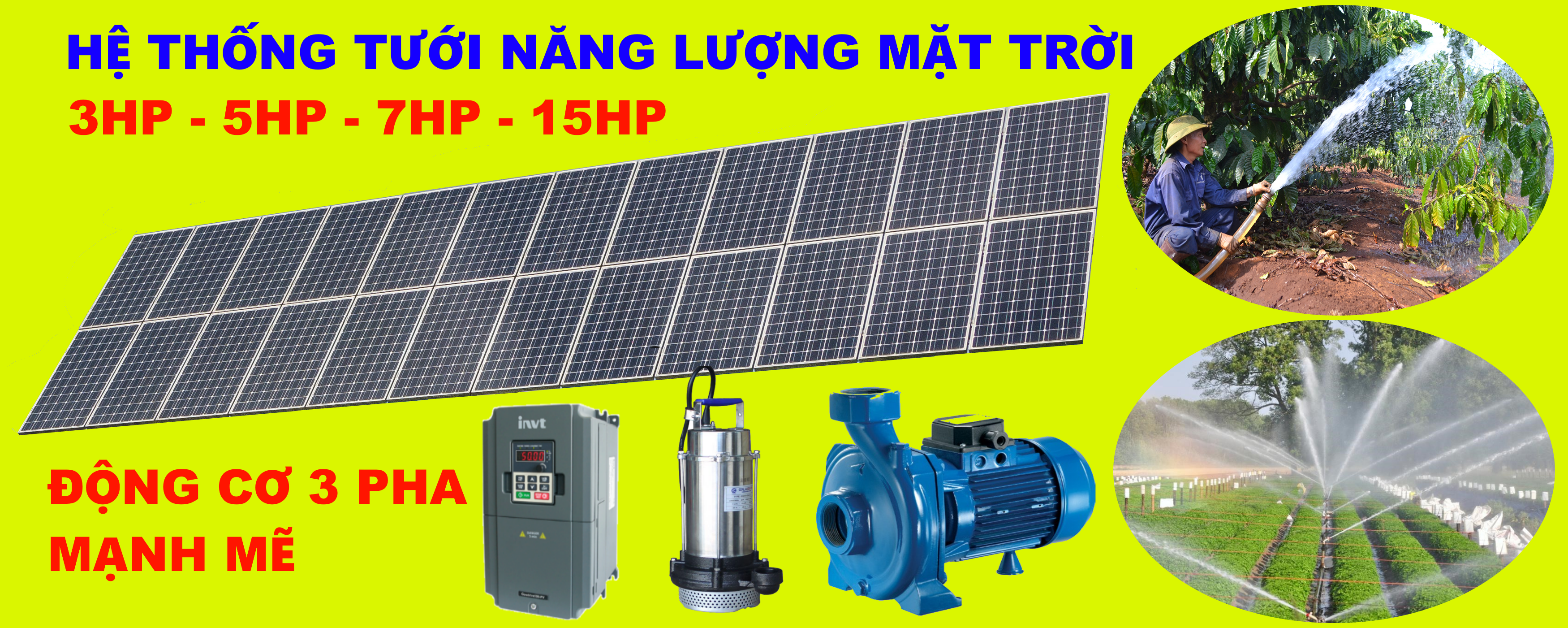 HỆ THỐNG TƯỚI NĂNG LƯỢNG MẶT TRỜI